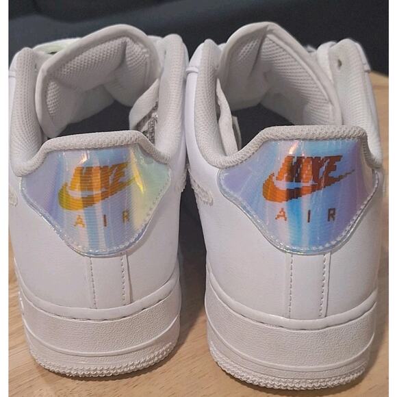 Nike Air Force 1 CV1699-100 Men's Shoe Size 8 White Iridescent Pixel Sneaker - Picture 4 of 7